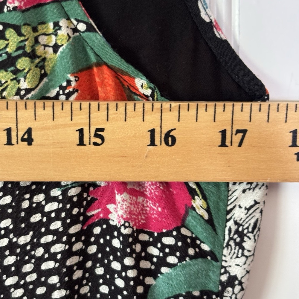 Anthropologie Maeve Violette Mixed Black Floral Midi Tank Dress 8 US/12 UK Boho - Picture 14 of 15